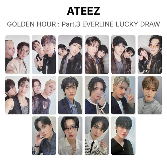 ATEEZ GOLDEN HOUR : Part.3 EVERLINE LUCKY DRAW Official Photocard