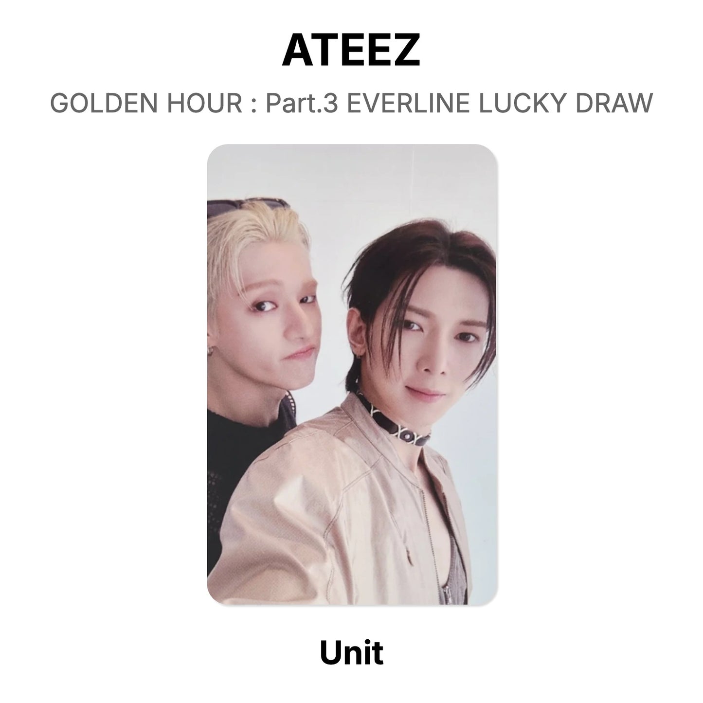 ATEEZ GOLDEN HOUR : Part.3 EVERLINE LUCKY DRAW Official Photocard