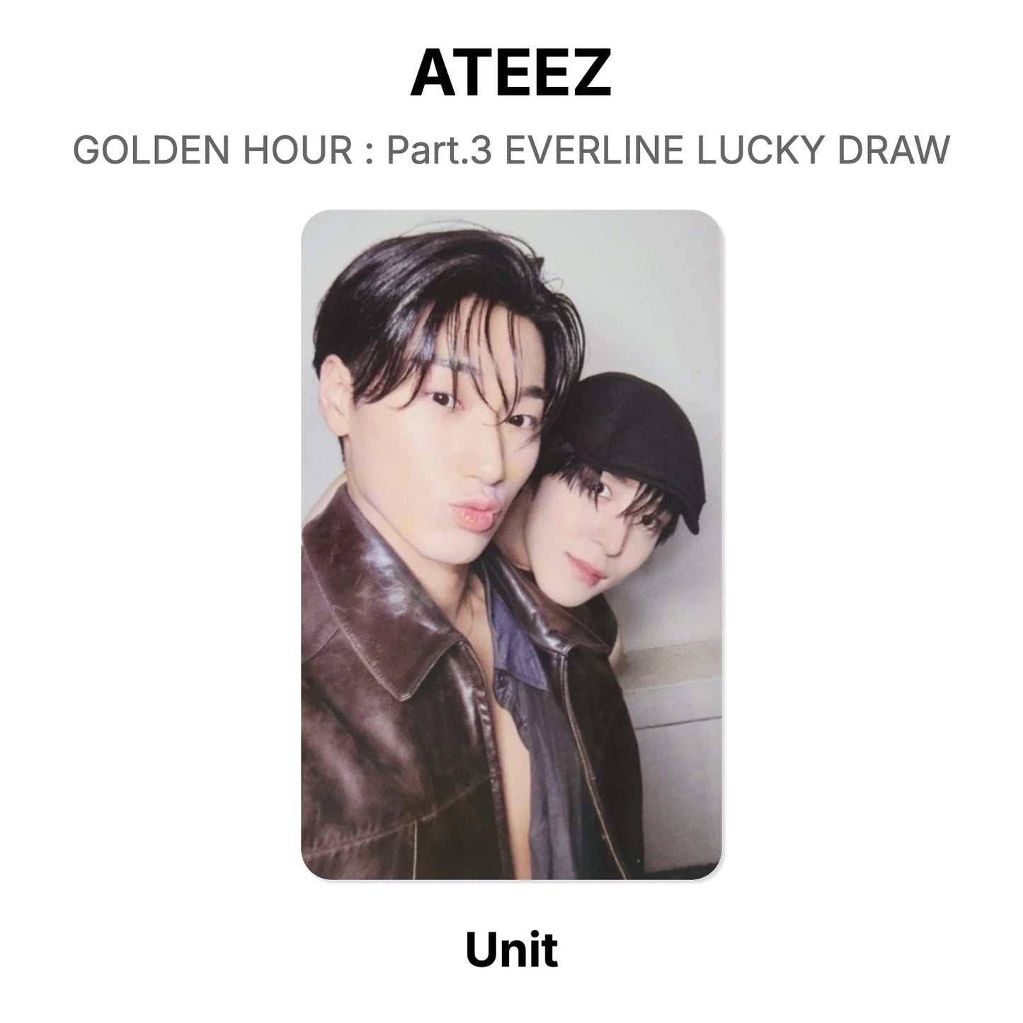 ATEEZ GOLDEN HOUR : Part.3 EVERLINE LUCKY DRAW Official Photocard
