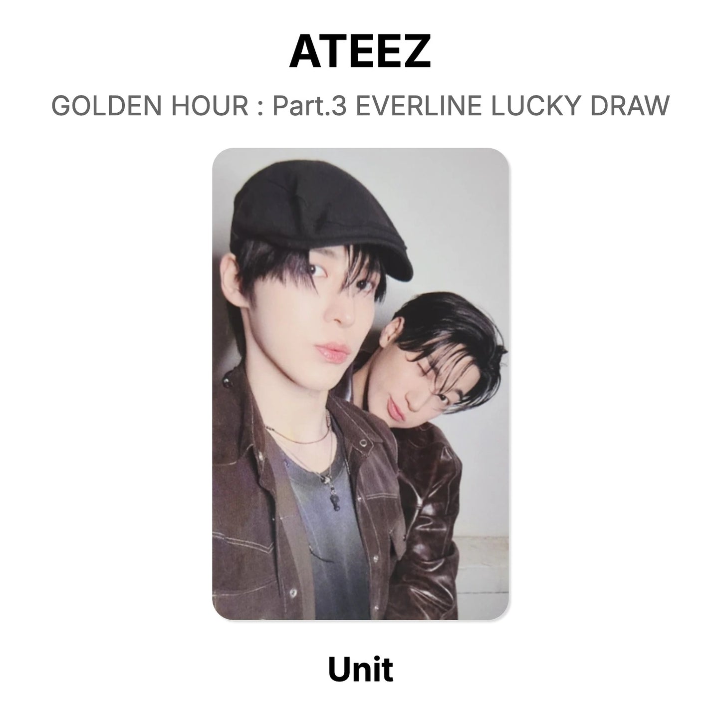 ATEEZ GOLDEN HOUR : Part.3 EVERLINE LUCKY DRAW Official Photocard
