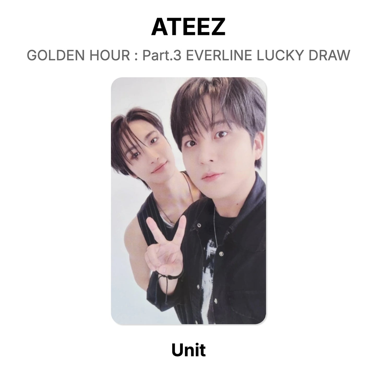 ATEEZ GOLDEN HOUR : Part.3 EVERLINE LUCKY DRAW Official Photocard