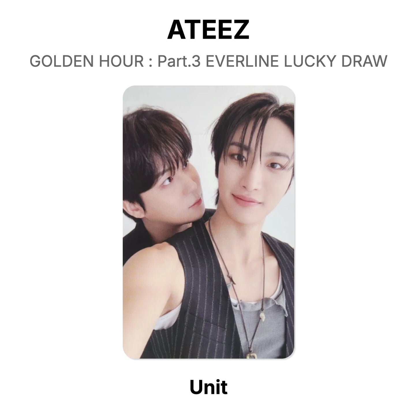 ATEEZ GOLDEN HOUR : Part.3 EVERLINE LUCKY DRAW Official Photocard