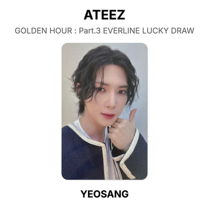 ATEEZ GOLDEN HOUR : Part.3 EVERLINE LUCKY DRAW Official Photocard