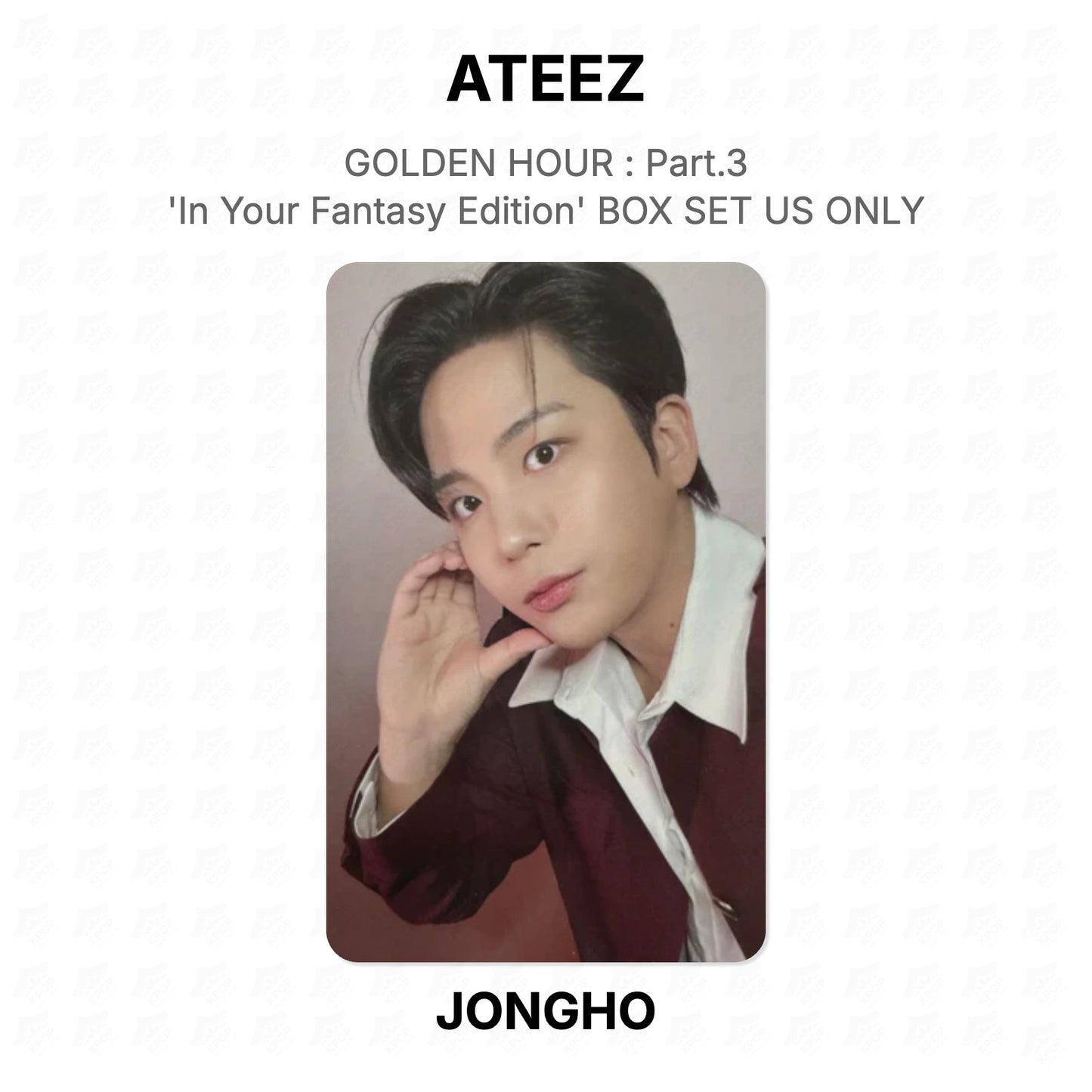 ATEEZ GOLDEN HOUR : Part.3 'In Your Fantasy Edition' BOX SET US ONLY Official Photocard