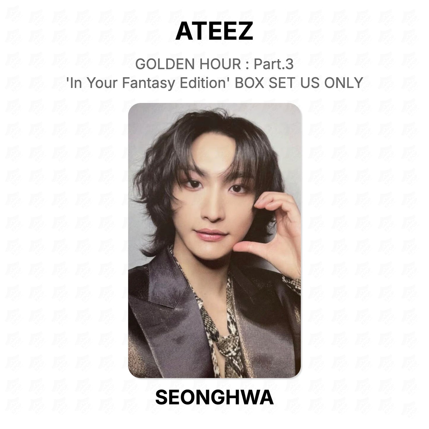 ATEEZ GOLDEN HOUR : Part.3 'In Your Fantasy Edition' BOX SET US ONLY Official Photocard