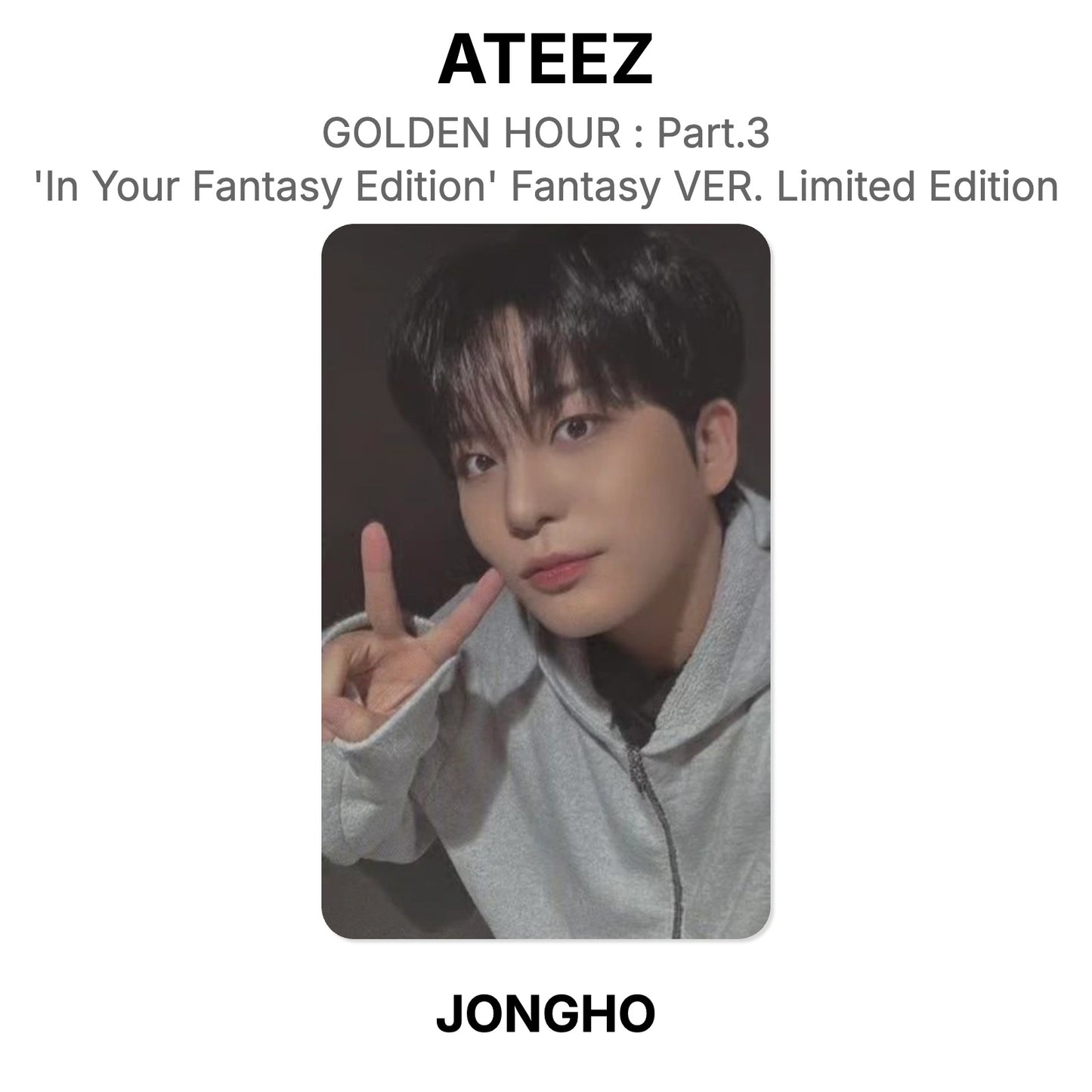 ATEEZ GOLDEN HOUR : Part.3 'In Your Fantasy Edition' Fantasy VER. Limited Edition Official Photocard