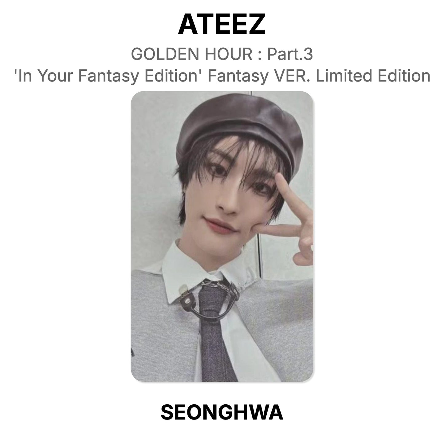 ATEEZ GOLDEN HOUR : Part.3 'In Your Fantasy Edition' Fantasy VER. Limited Edition Official Photocard