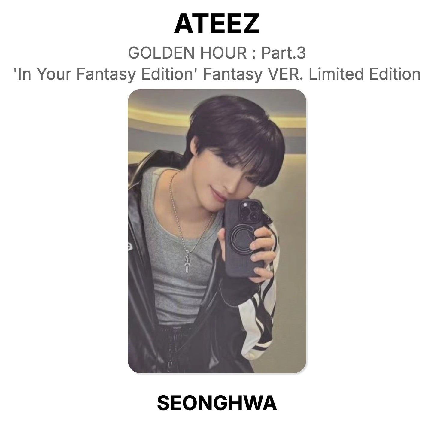 ATEEZ GOLDEN HOUR : Part.3 'In Your Fantasy Edition' Fantasy VER. Limited Edition Official Photocard