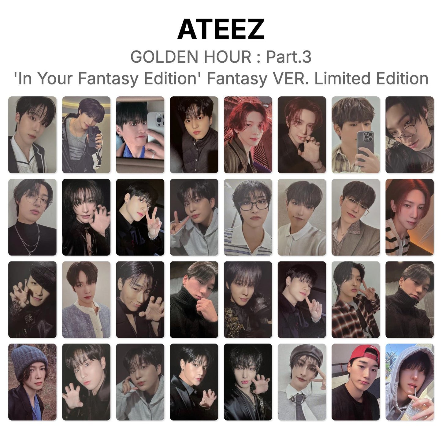 ATEEZ GOLDEN HOUR : Part.3 'In Your Fantasy Edition' Fantasy VER. Limited Edition Official Photocard