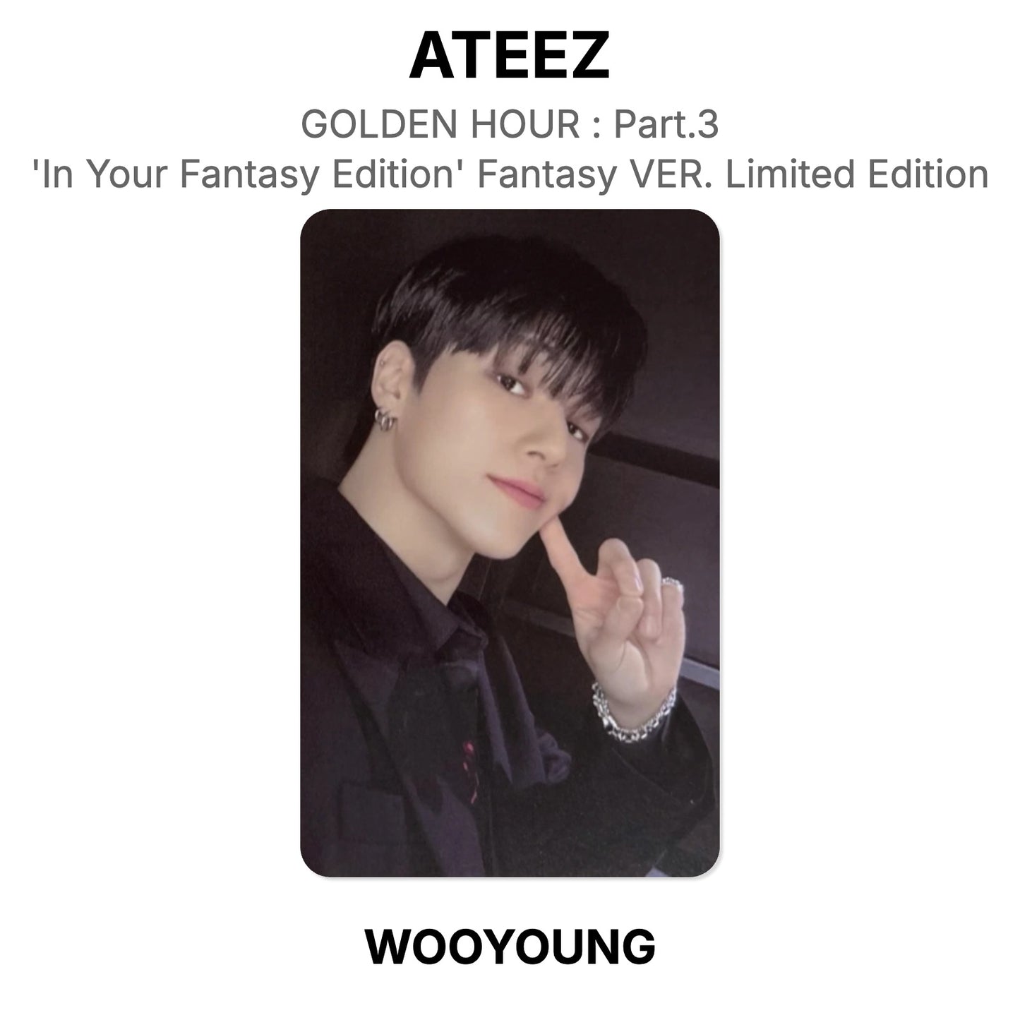 ATEEZ GOLDEN HOUR : Part.3 'In Your Fantasy Edition' Fantasy VER. Limited Edition Official Photocard