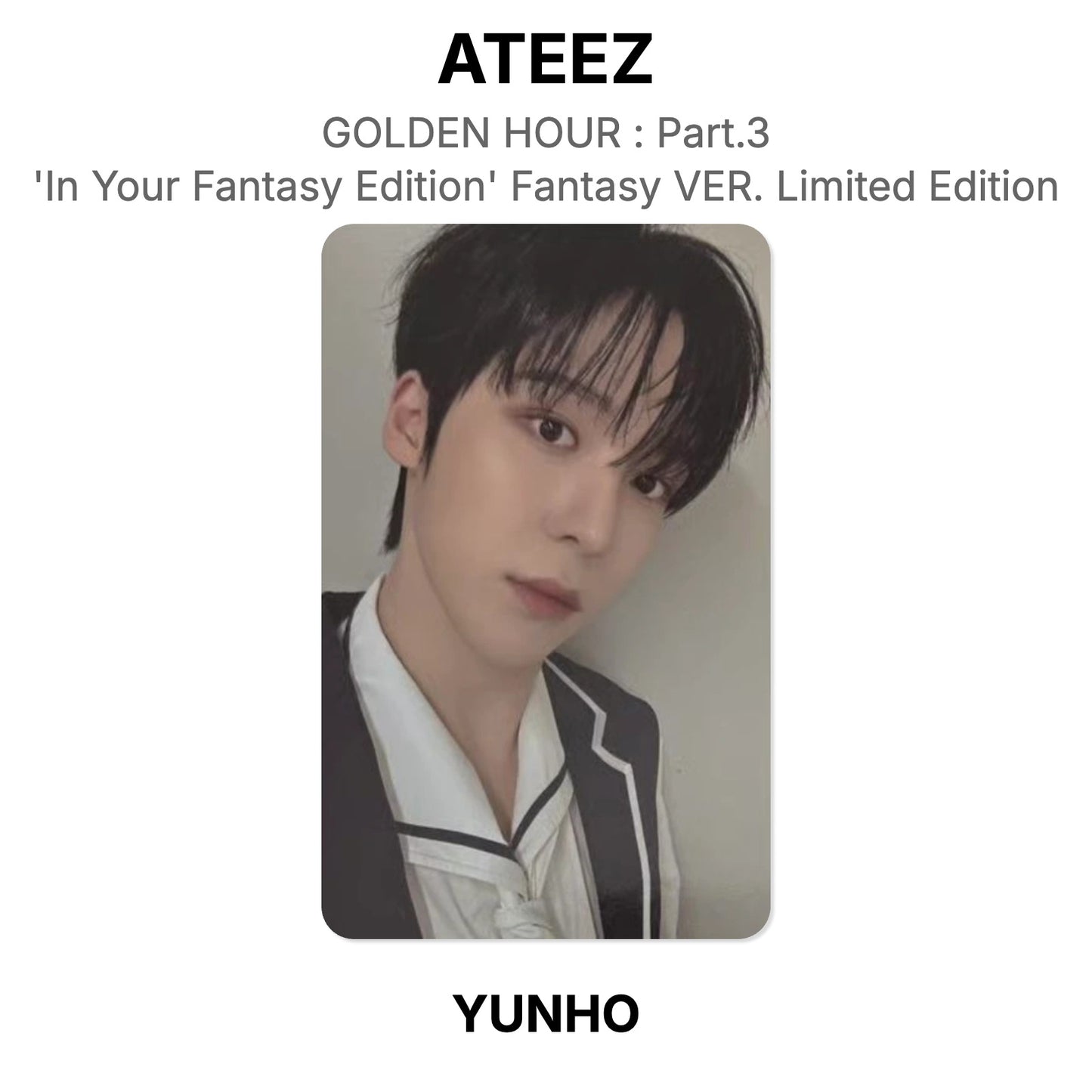 ATEEZ GOLDEN HOUR : Part.3 'In Your Fantasy Edition' Fantasy VER. Limited Edition Official Photocard
