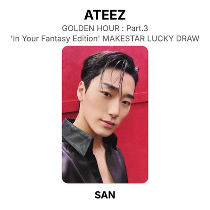 ATEEZ GOLDEN HOUR : Part.3 'In Your Fantasy Edition' MAKESTAR LUCKY DRAW Official Photocard