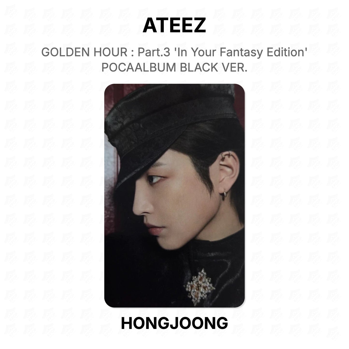 ATEEZ GOLDEN HOUR : Part.3 'In Your Fantasy Edition' POCAALBUM BLACK VER. Official Photocard