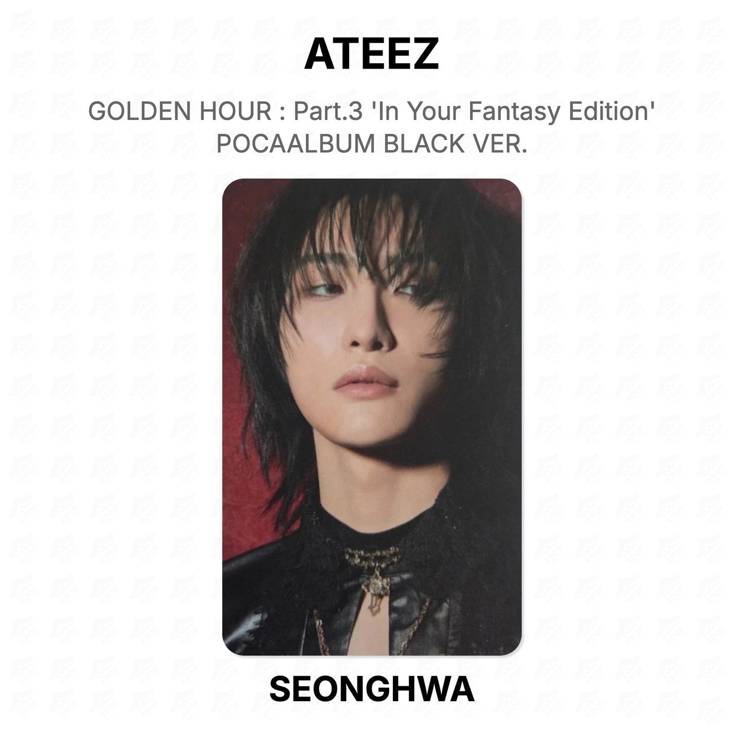ATEEZ GOLDEN HOUR : Part.3 'In Your Fantasy Edition' POCAALBUM BLACK VER. Official Photocard