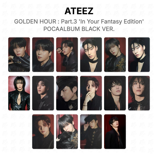 ATEEZ GOLDEN HOUR : Part.3 'In Your Fantasy Edition' POCAALBUM BLACK VER. Official Photocard