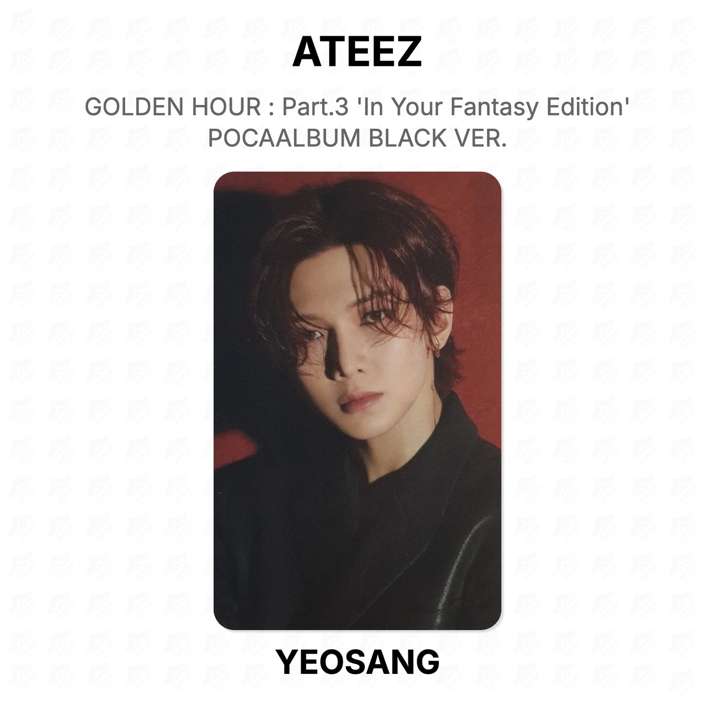 ATEEZ GOLDEN HOUR : Part.3 'In Your Fantasy Edition' POCAALBUM BLACK VER. Official Photocard