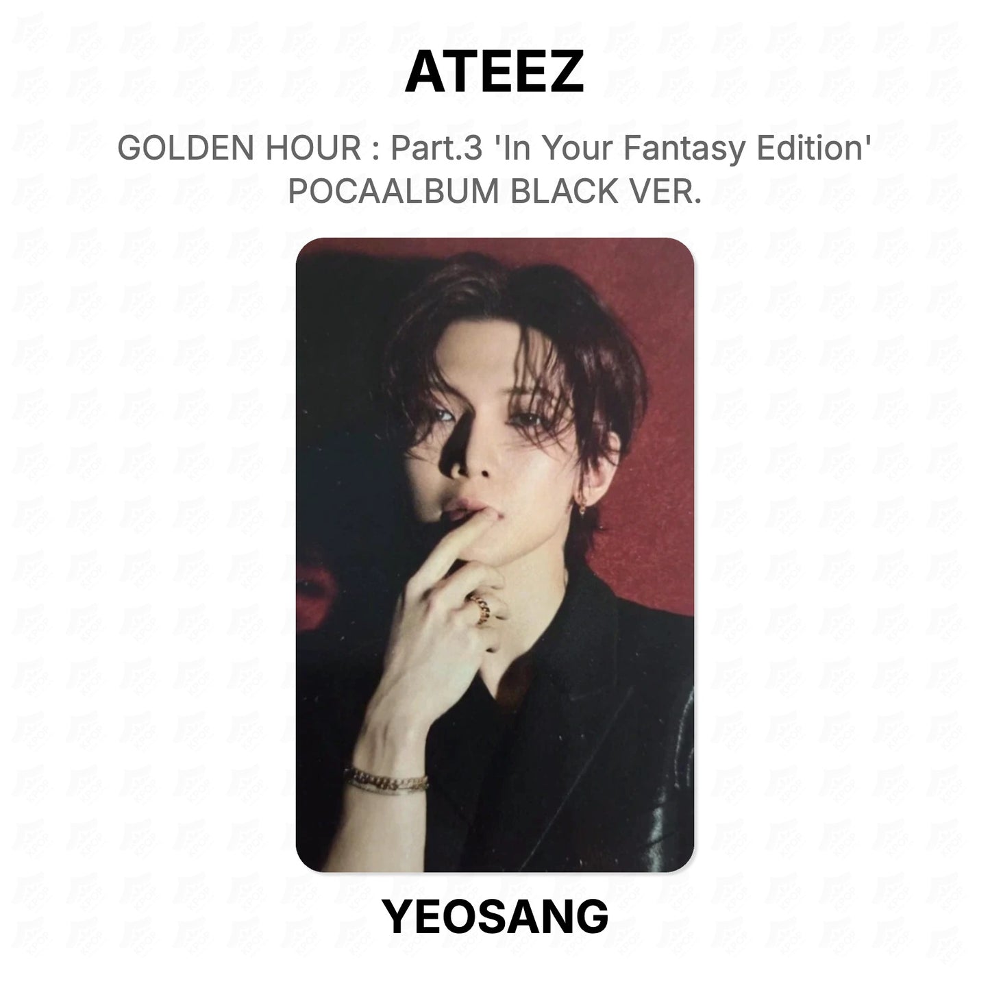 ATEEZ GOLDEN HOUR : Part.3 'In Your Fantasy Edition' POCAALBUM BLACK VER. Official Photocard