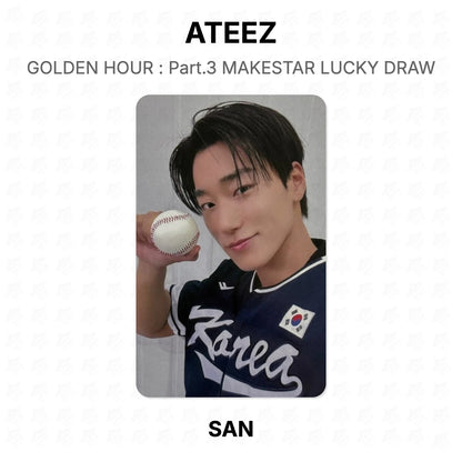ATEEZ GOLDEN HOUR : Part.3 MAKESTAR LUCKY DRAW Official Photocard