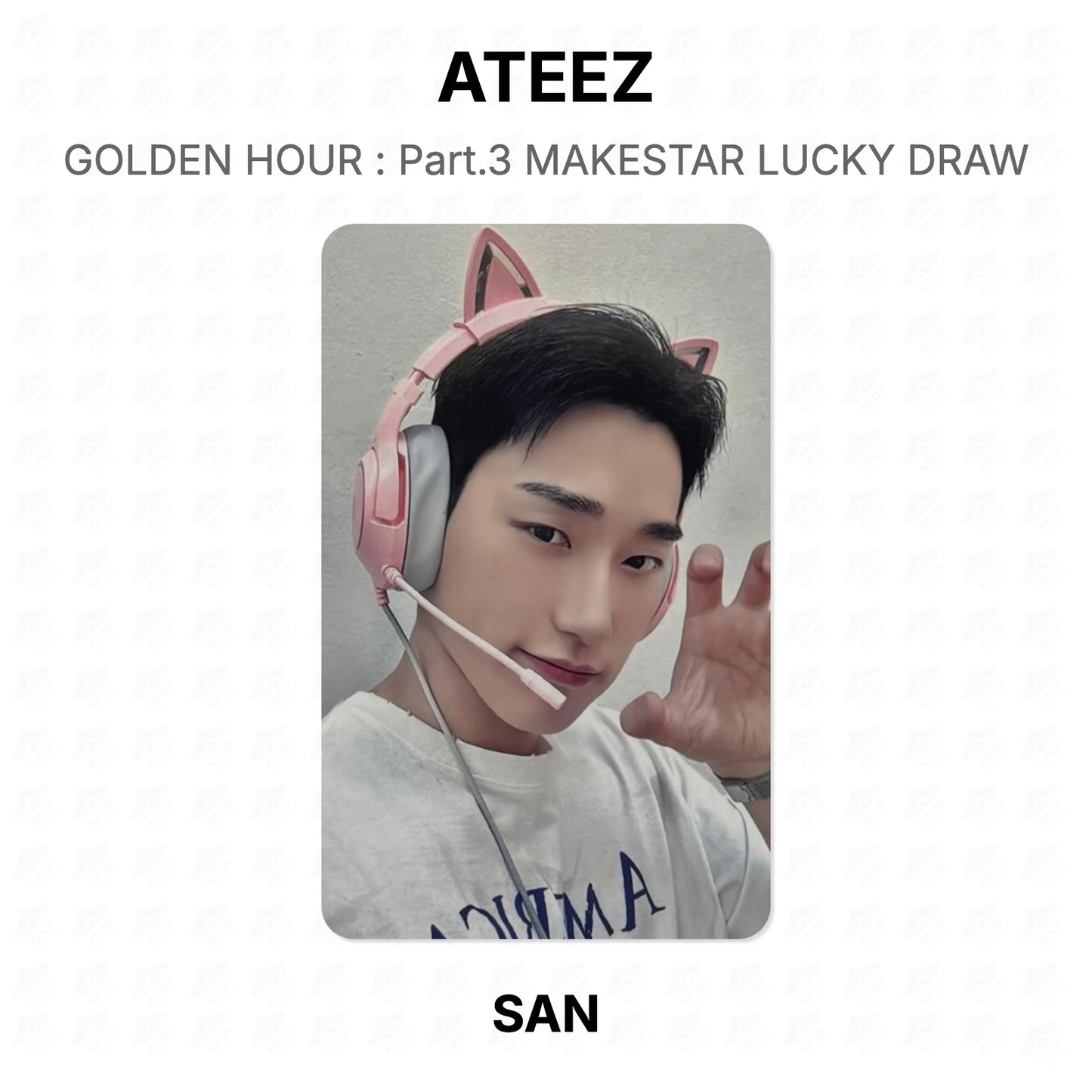 ATEEZ GOLDEN HOUR : Part.3 MAKESTAR LUCKY DRAW Official Photocard