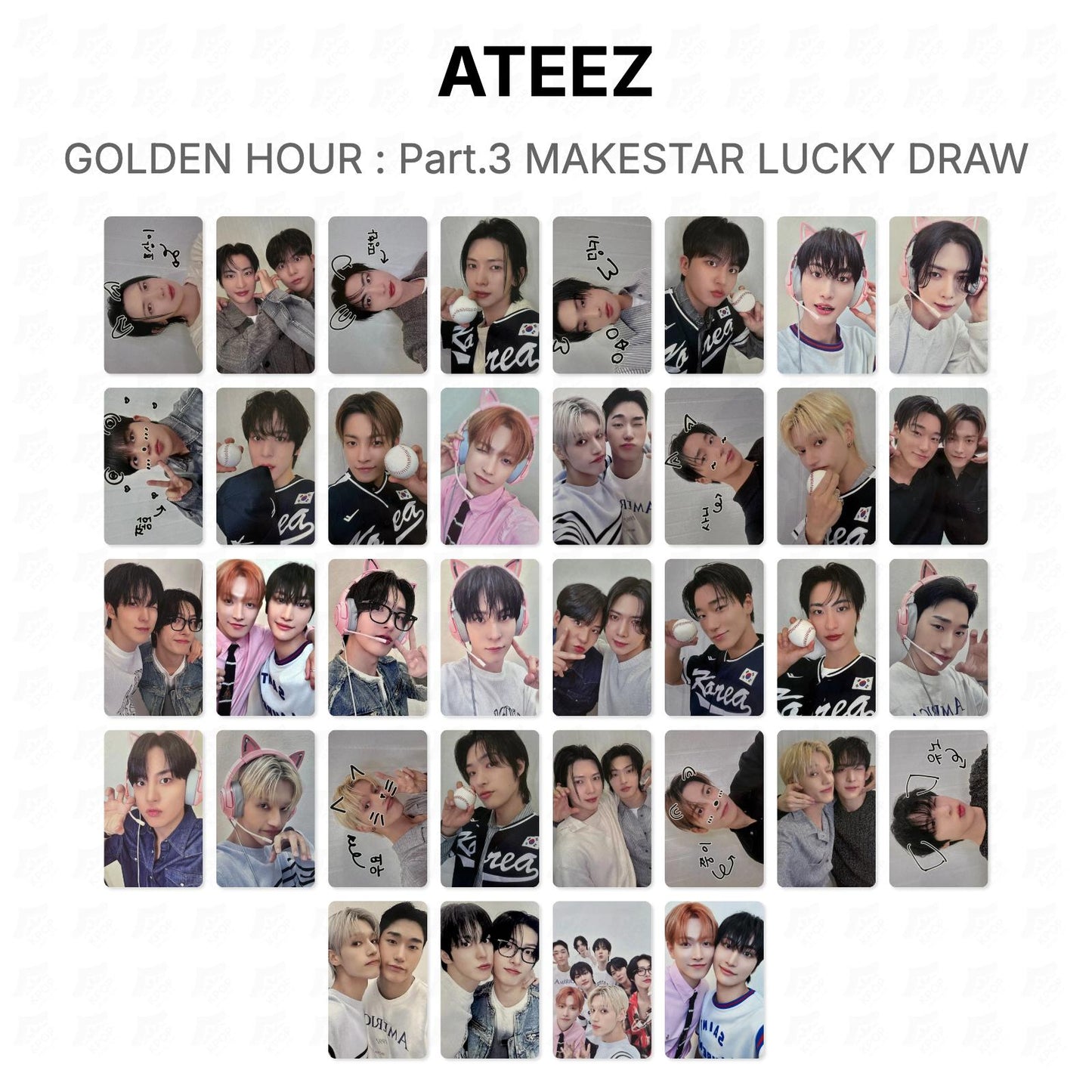 ATEEZ GOLDEN HOUR : Part.3 MAKESTAR LUCKY DRAW Official Photocard