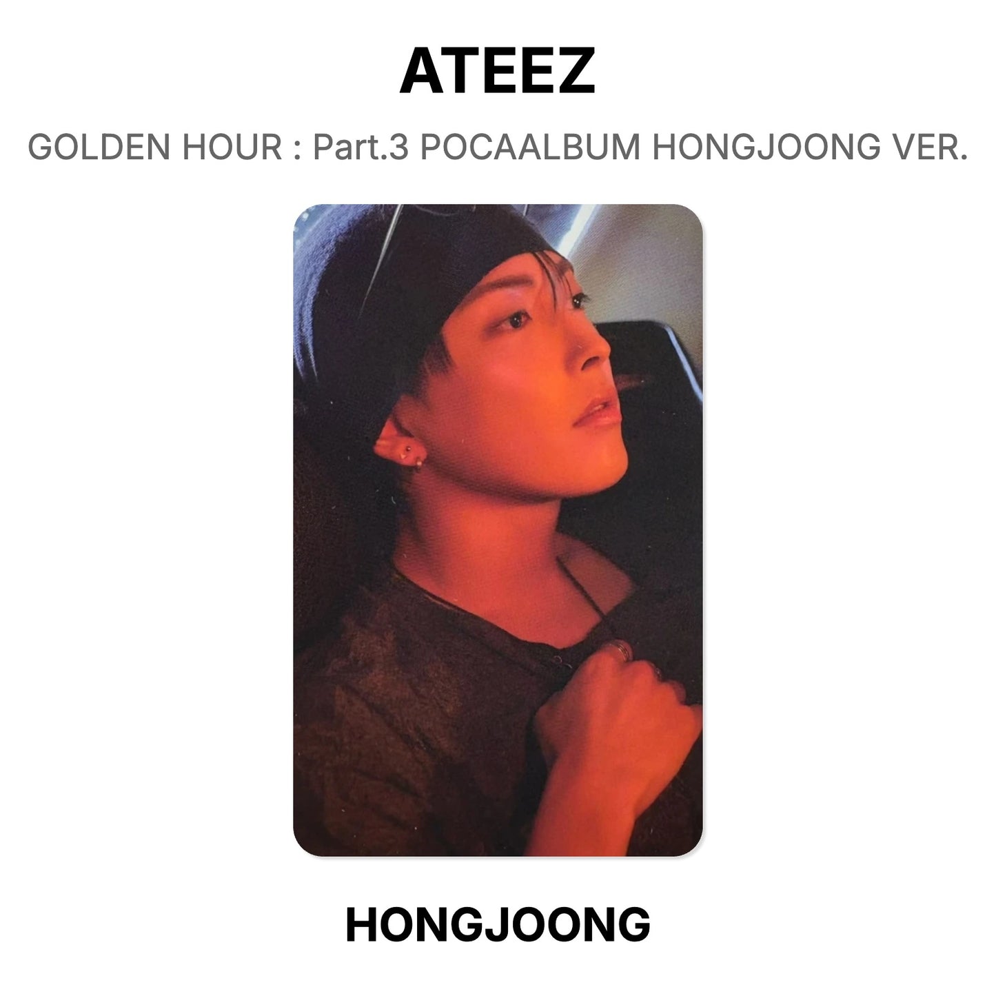 ATEEZ GOLDEN HOUR : Part.3 POCAALBUM HONGJOONG VER. Official Photocard