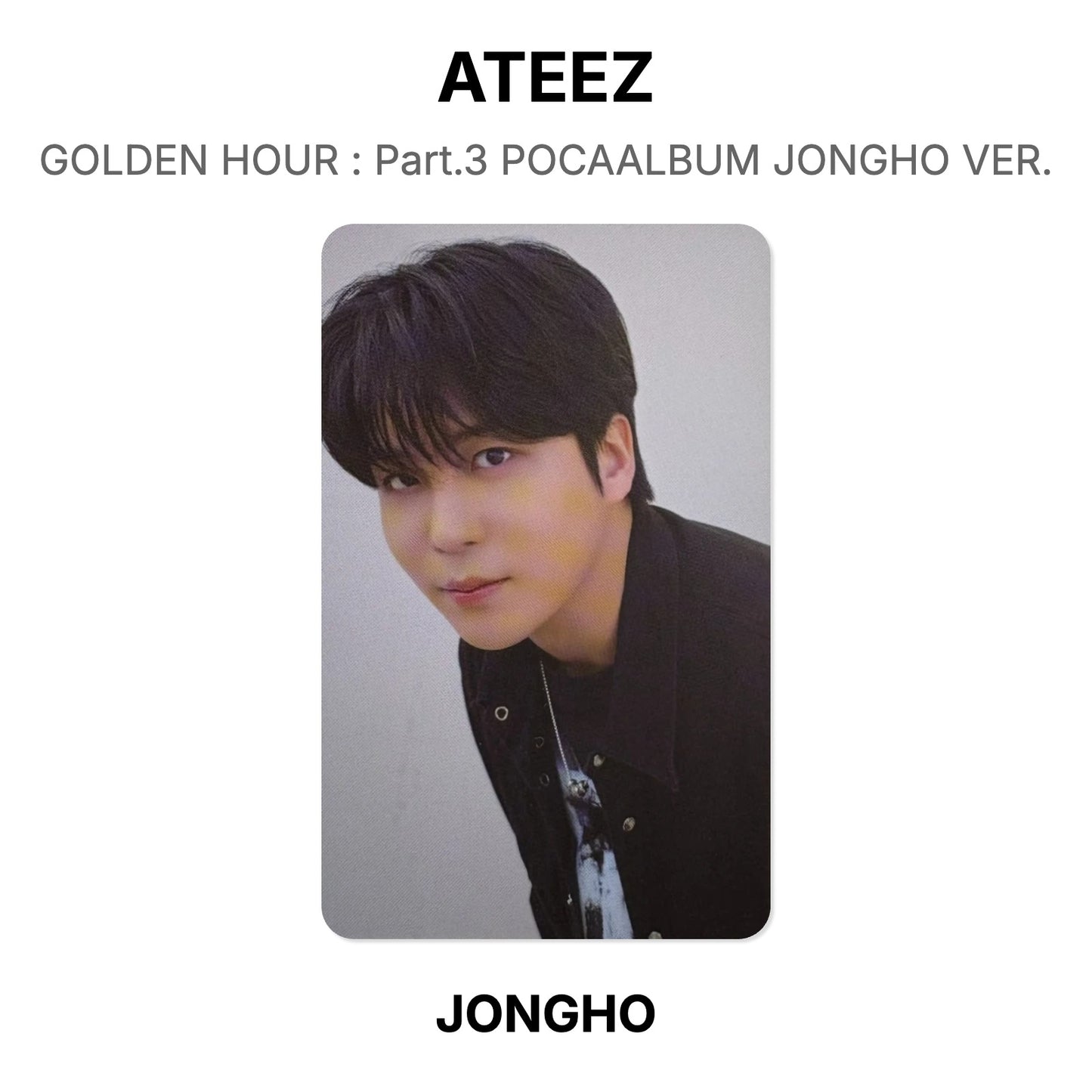 ATEEZ GOLDEN HOUR : Part.3 POCAALBUM JONGHO VER. Official Photocard
