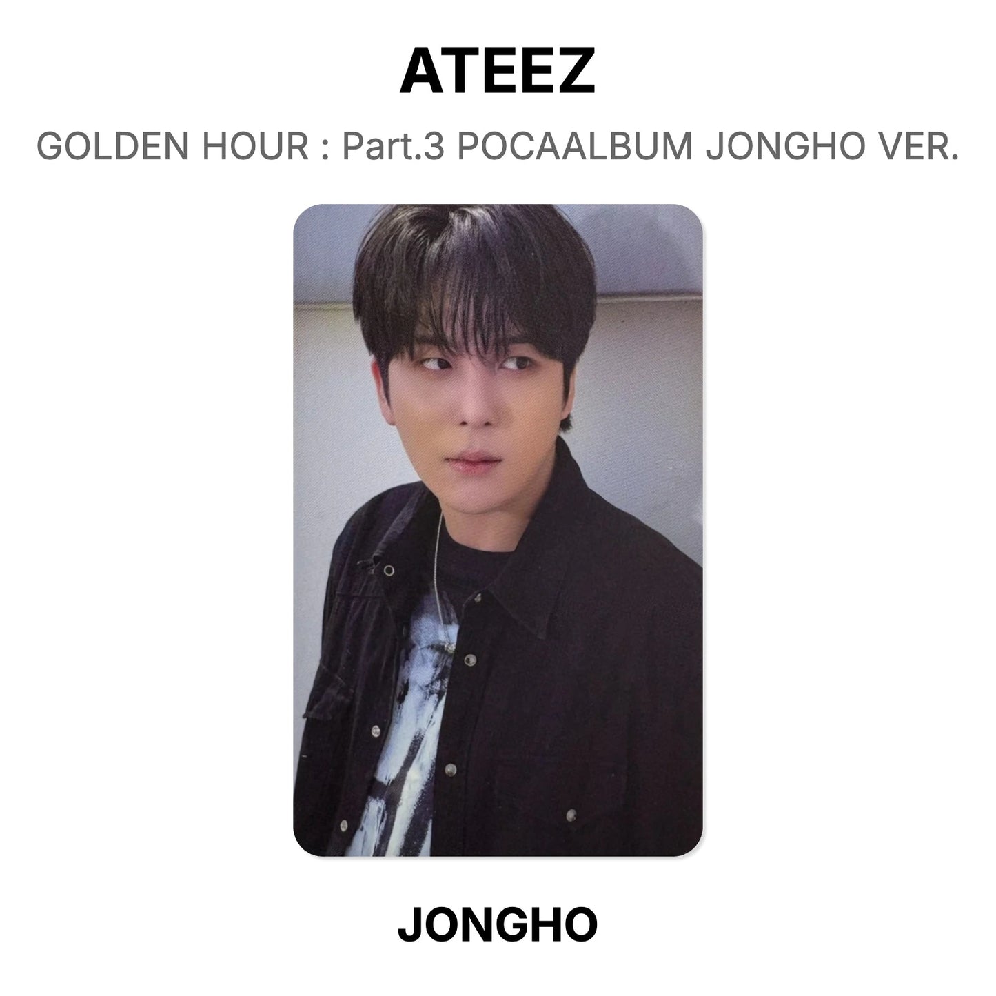 ATEEZ GOLDEN HOUR : Part.3 POCAALBUM JONGHO VER. Official Photocard