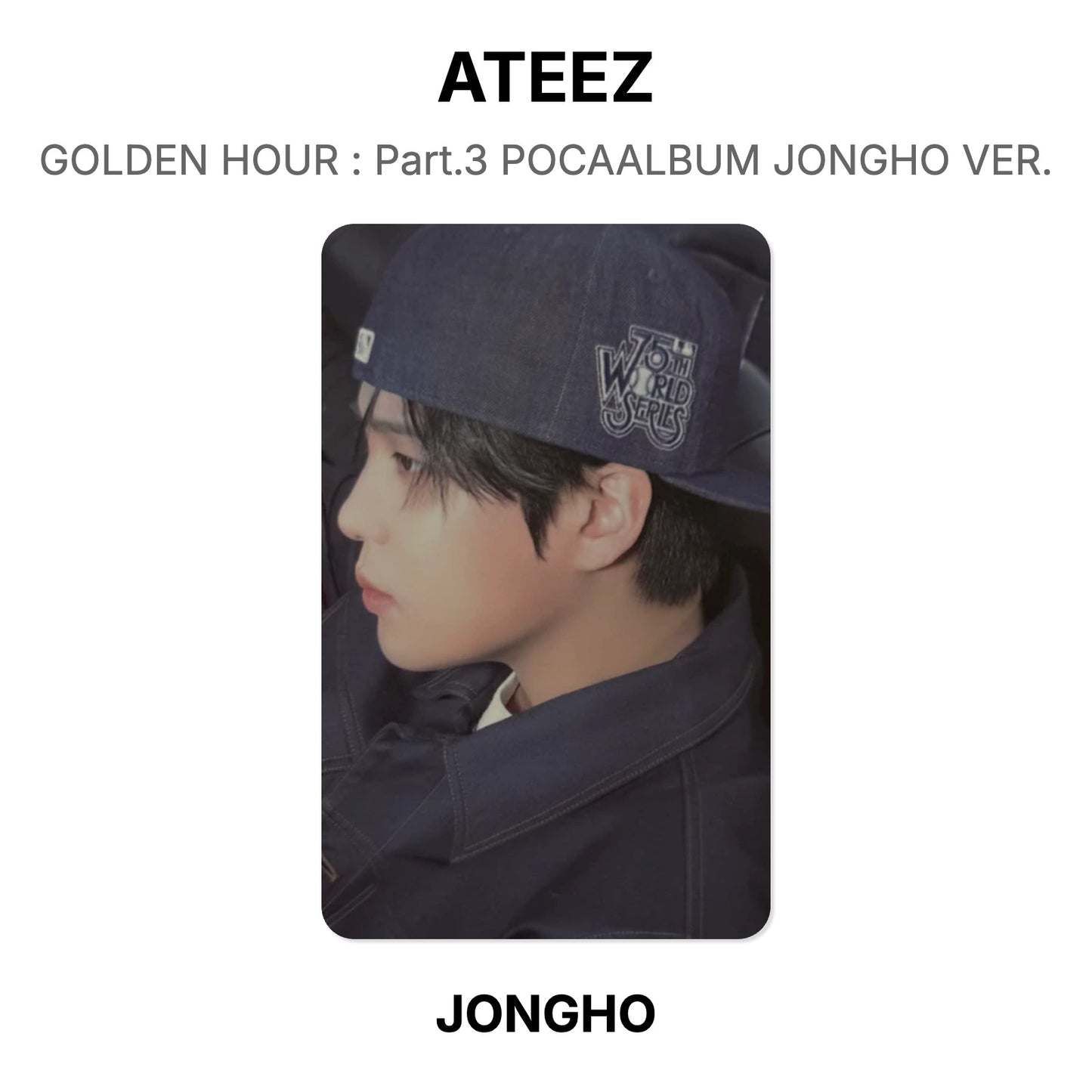 ATEEZ GOLDEN HOUR : Part.3 POCAALBUM JONGHO VER. Official Photocard