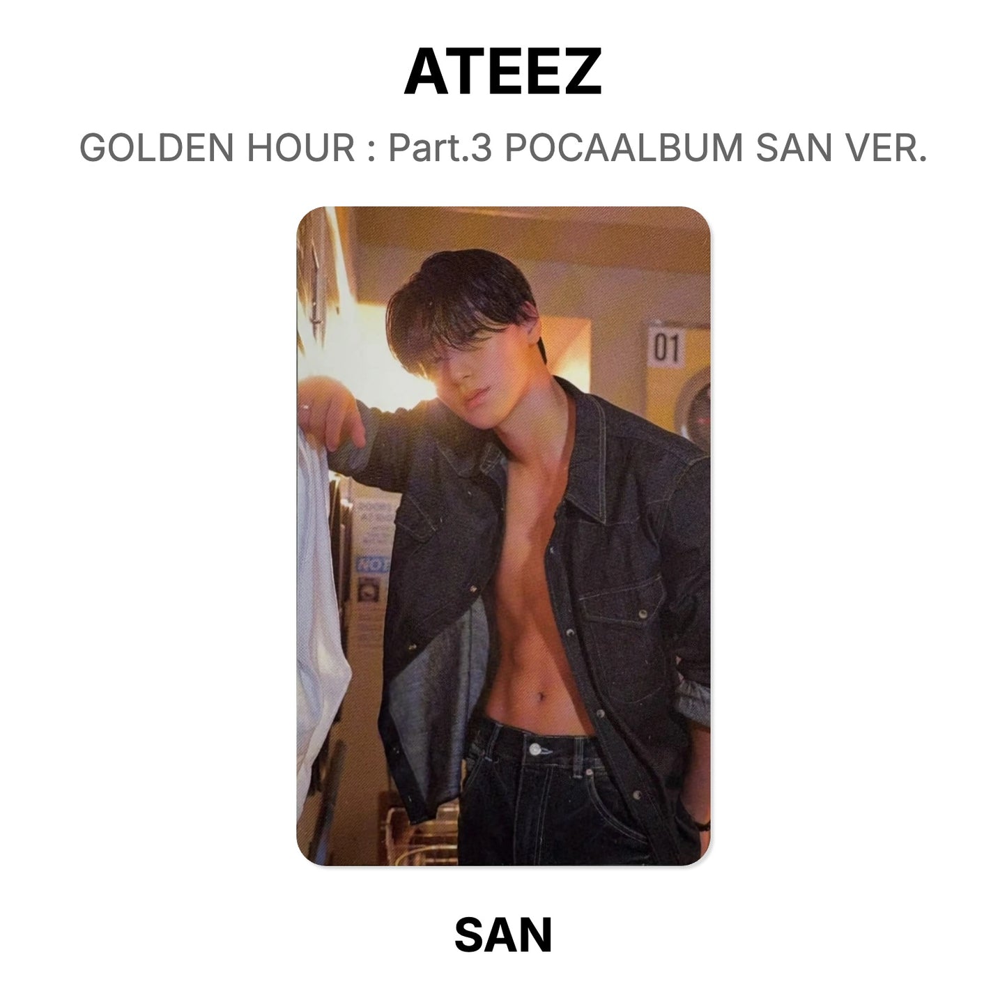 ATEEZ GOLDEN HOUR : Part.3 POCAALBUM SAN VER. photocard oficial