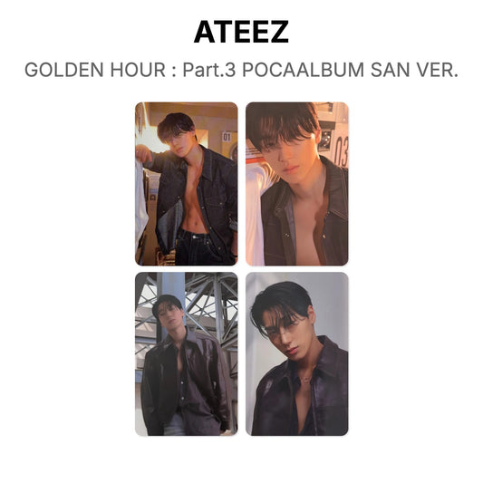 ATEEZ GOLDEN HOUR : Part.3 POCAALBUM SAN VER. Offizielle Photocard