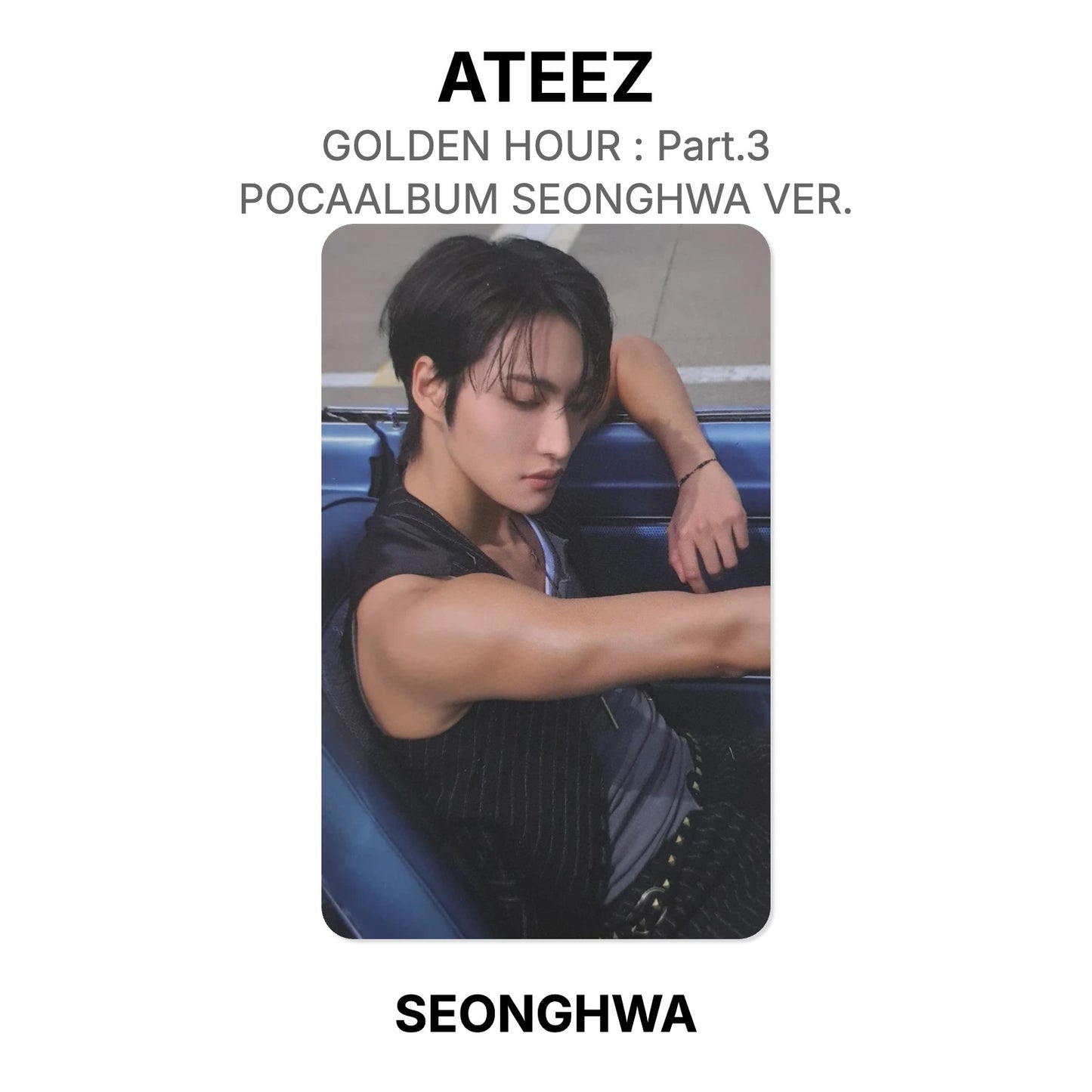 ATEEZ GOLDEN HOUR : Part.3 POCAALBUM SEONGHWA VER. Offizielle Photocard