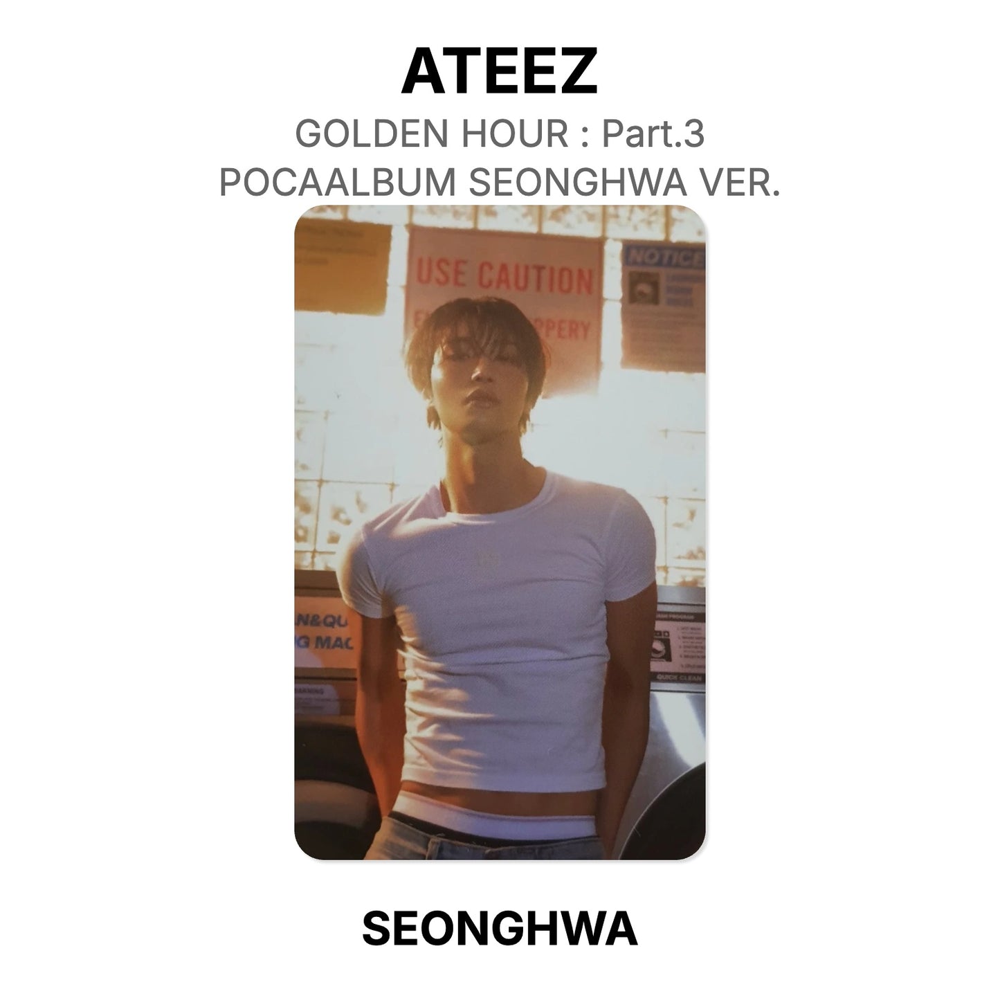 ATEEZ GOLDEN HOUR : Part.3 POCAALBUM SEONGHWA VER. Offizielle Photocard