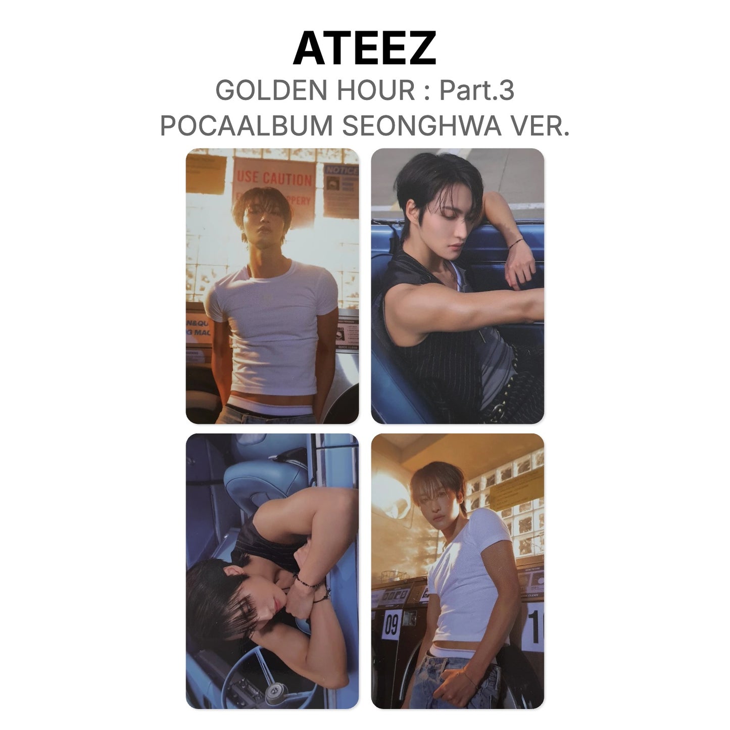 ATEEZ GOLDEN HOUR : Part.3 POCAALBUM SEONGHWA VER. Offizielle Photocard