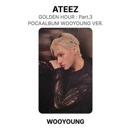 ATEEZ GOLDEN HOUR : Part.3 POCAALBUM WOOYOUNG VER. Offizielle Photocard