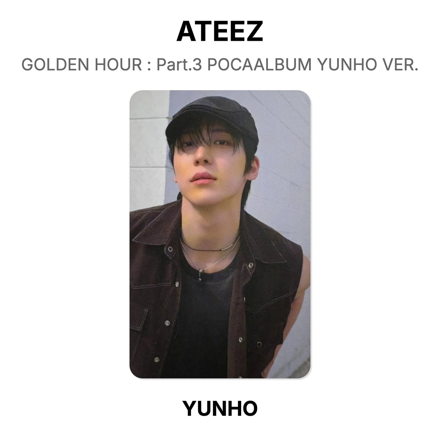 ATEEZ GOLDEN HOUR : Part.3 POCAALBUM YUNHO VER. Offizielle Photocard