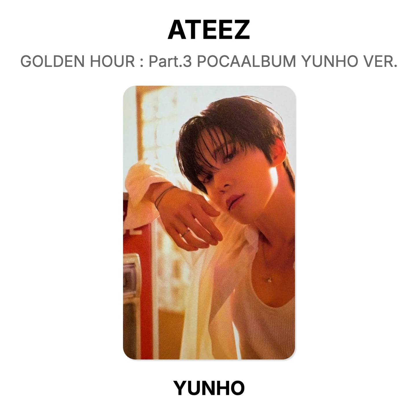 ATEEZ GOLDEN HOUR : Part.3 POCAALBUM YUNHO VER. Offizielle Photocard