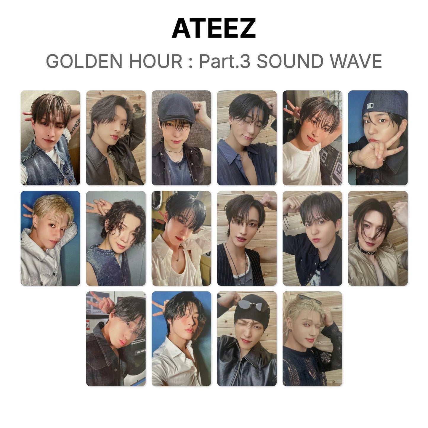 ATEEZ GOLDEN HOUR : Part.3 SOUND WAVE photocard officielle