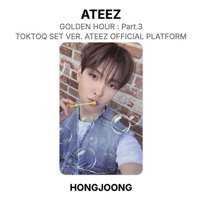 ATEEZ GOLDEN HOUR : Part.3 TOKTOQ SET VER. ATEEZ OFFICIAL PLATFORM Official Photocard