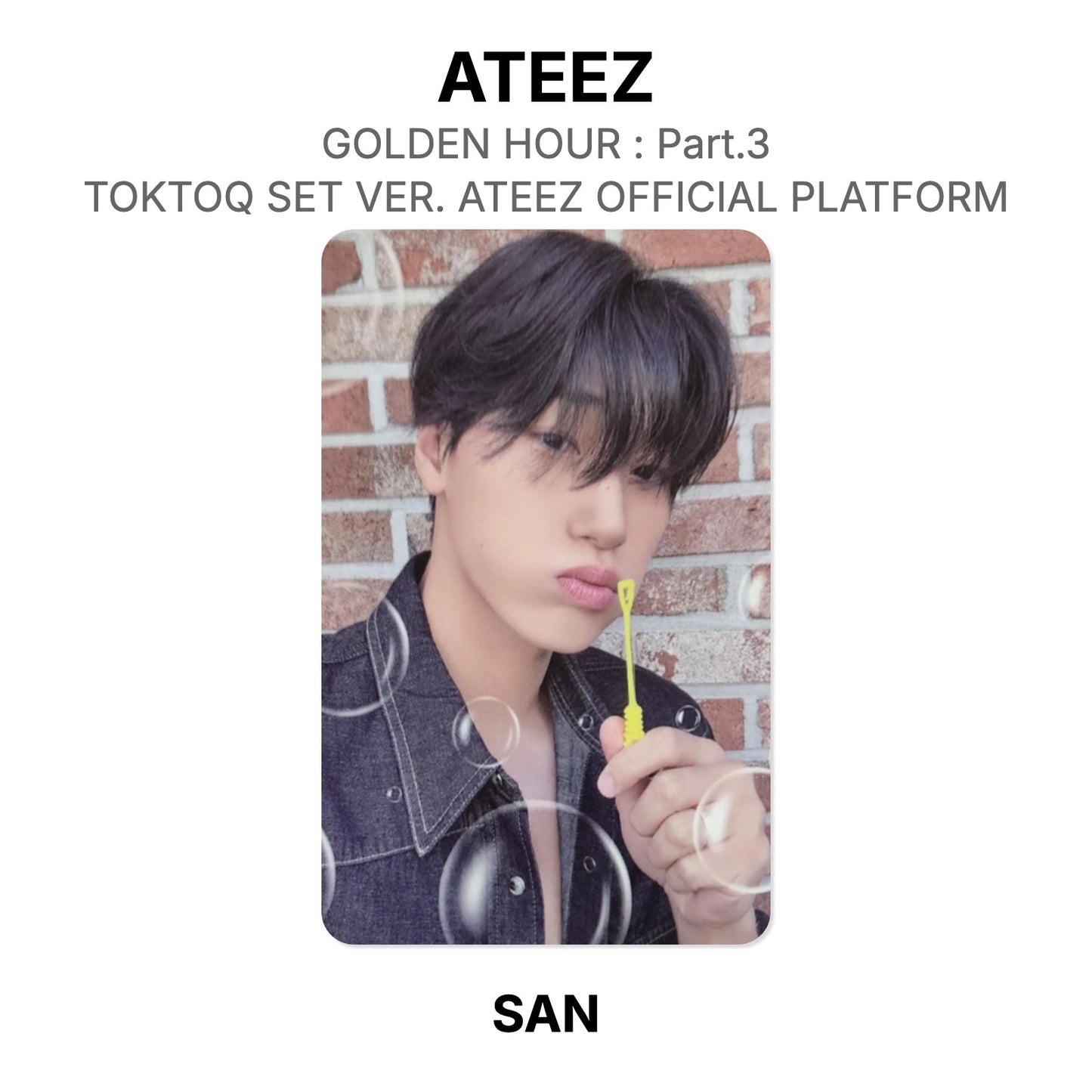 ATEEZ GOLDEN HOUR : Part.3 TOKTOQ SET VER. ATEEZ OFFICIAL PLATFORM Official Photocard