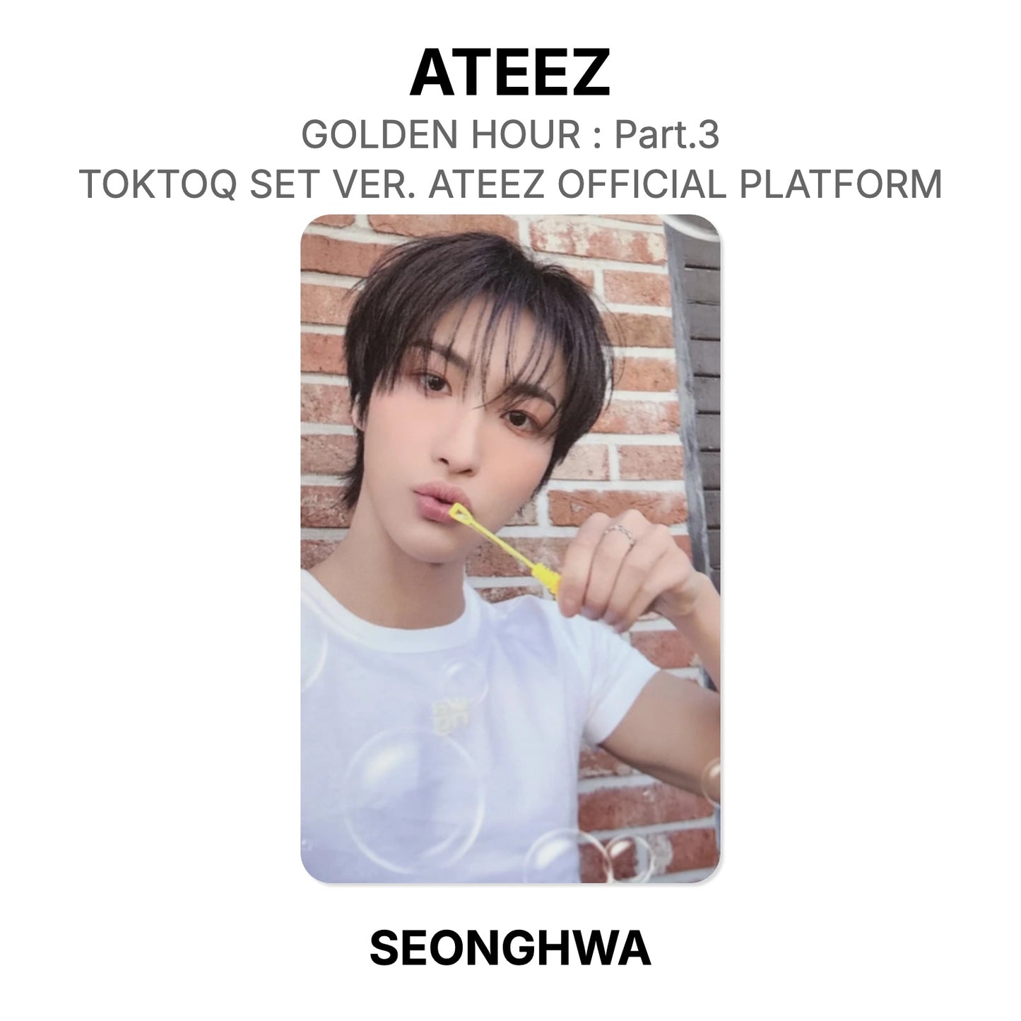 ATEEZ GOLDEN HOUR : Part.3 TOKTOQ SET VER. ATEEZ OFFICIAL PLATFORM Official Photocard
