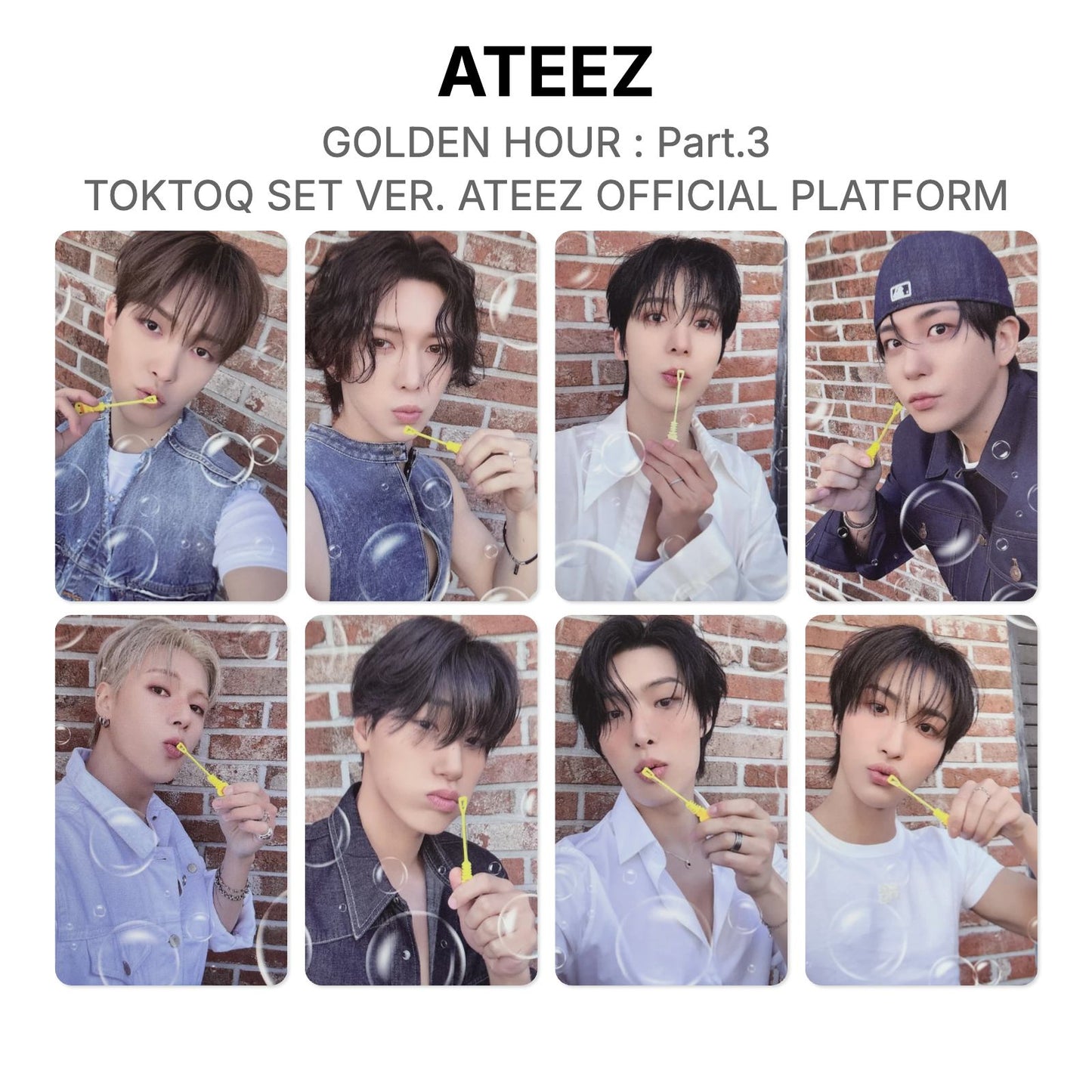 ATEEZ GOLDEN HOUR : Part.3 TOKTOQ SET VER. ATEEZ OFFICIAL PLATFORM Official Photocard