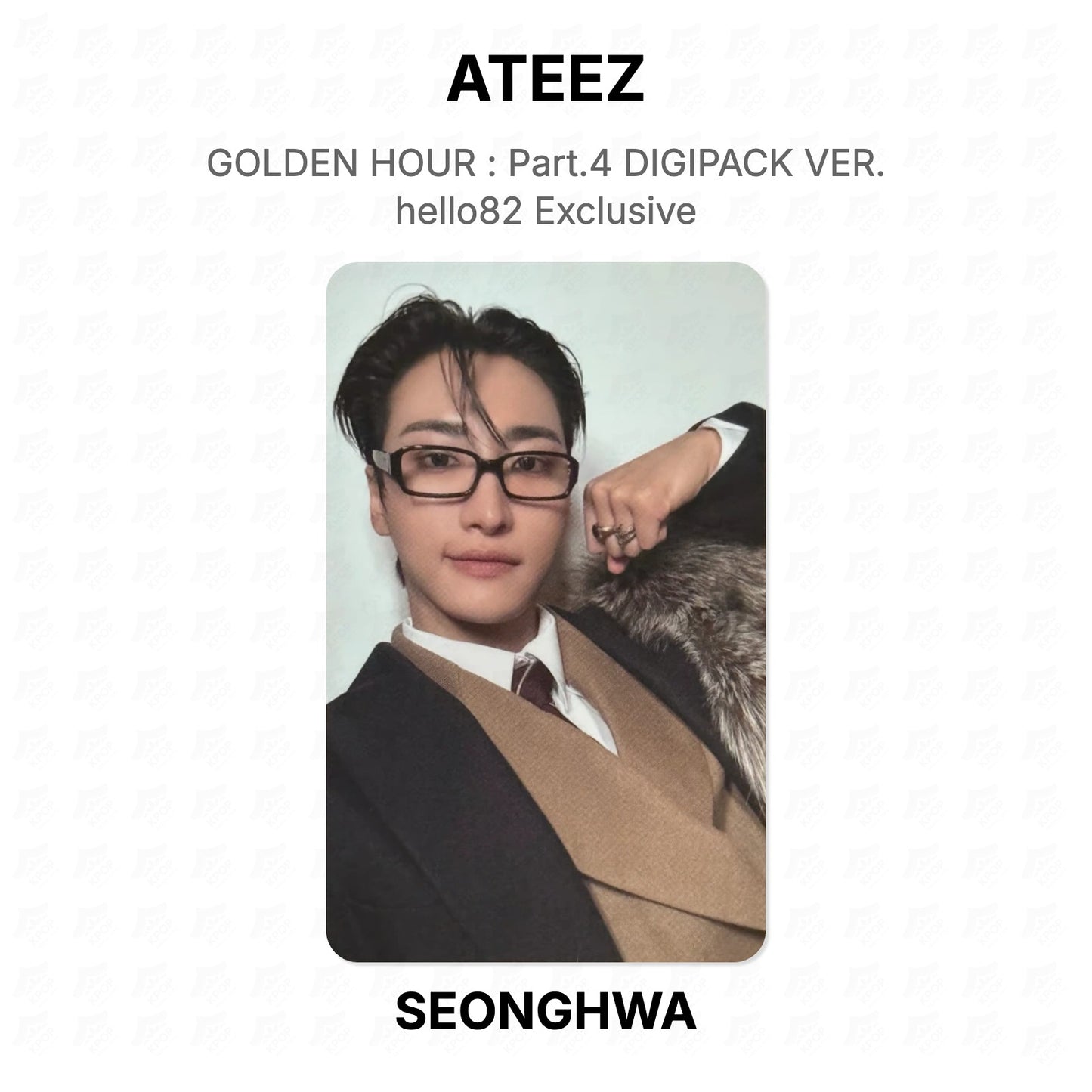 ATEEZ GOLDEN HOUR : Part.4 DIGIPACK VER. hello82 Exclusive Official Photocard