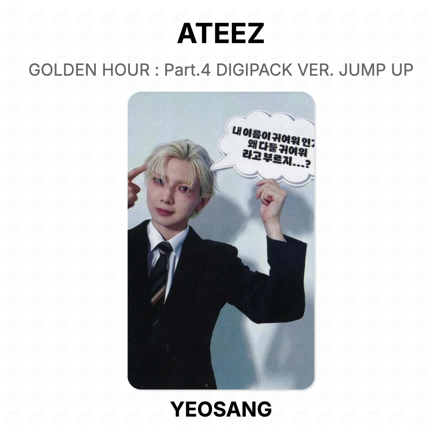 ATEEZ GOLDEN HOUR : Part.4 DIGIPACK VER. JUMP UP Official Photocard