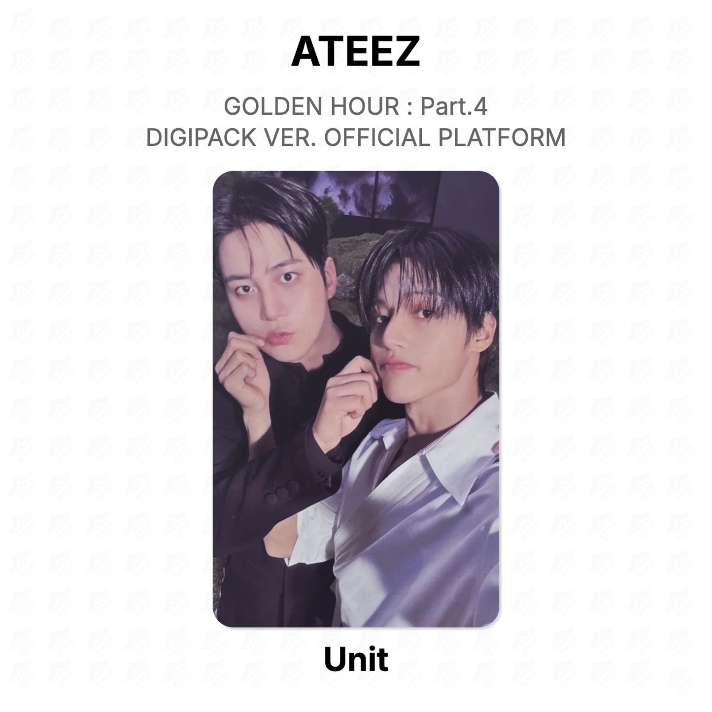 ATEEZ GOLDEN HOUR : Part.4 DIGIPACK VER. OFFICIAL PLATFORM Official Photocard