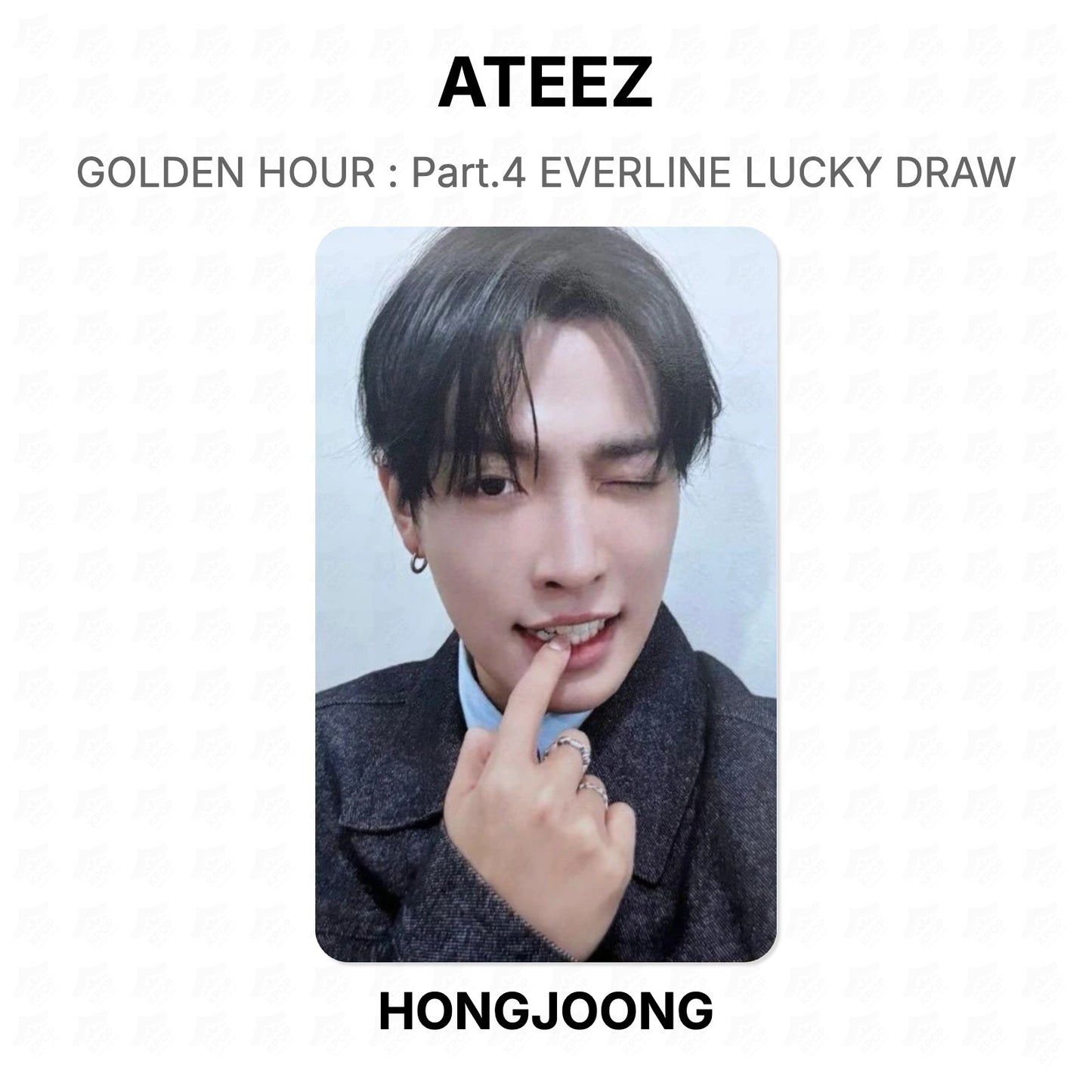 ATEEZ GOLDEN HOUR : Part.4 EVERLINE LUCKY DRAW Official Photocard