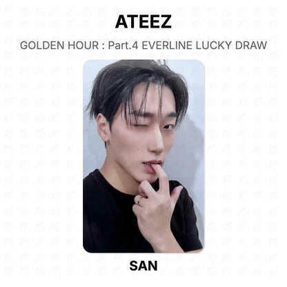 ATEEZ GOLDEN HOUR : Part.4 EVERLINE LUCKY DRAW Official Photocard