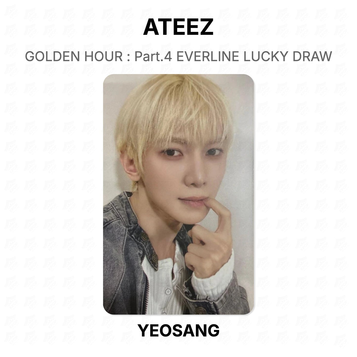 ATEEZ GOLDEN HOUR : Part.4 EVERLINE LUCKY DRAW Official Photocard