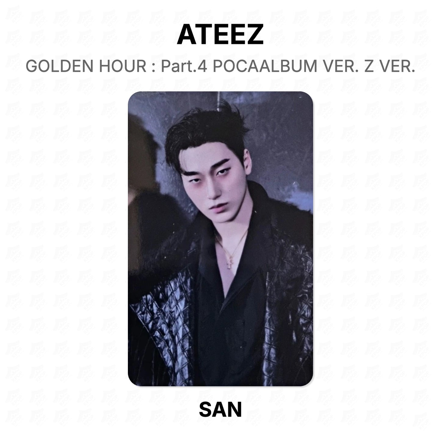 ATEEZ GOLDEN HOUR : Part.4 POCAALBUM VER. Z VER. Official Photocard