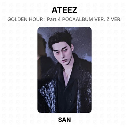 ATEEZ GOLDEN HOUR : Part.4 POCAALBUM VER. Z VER. Official Photocard