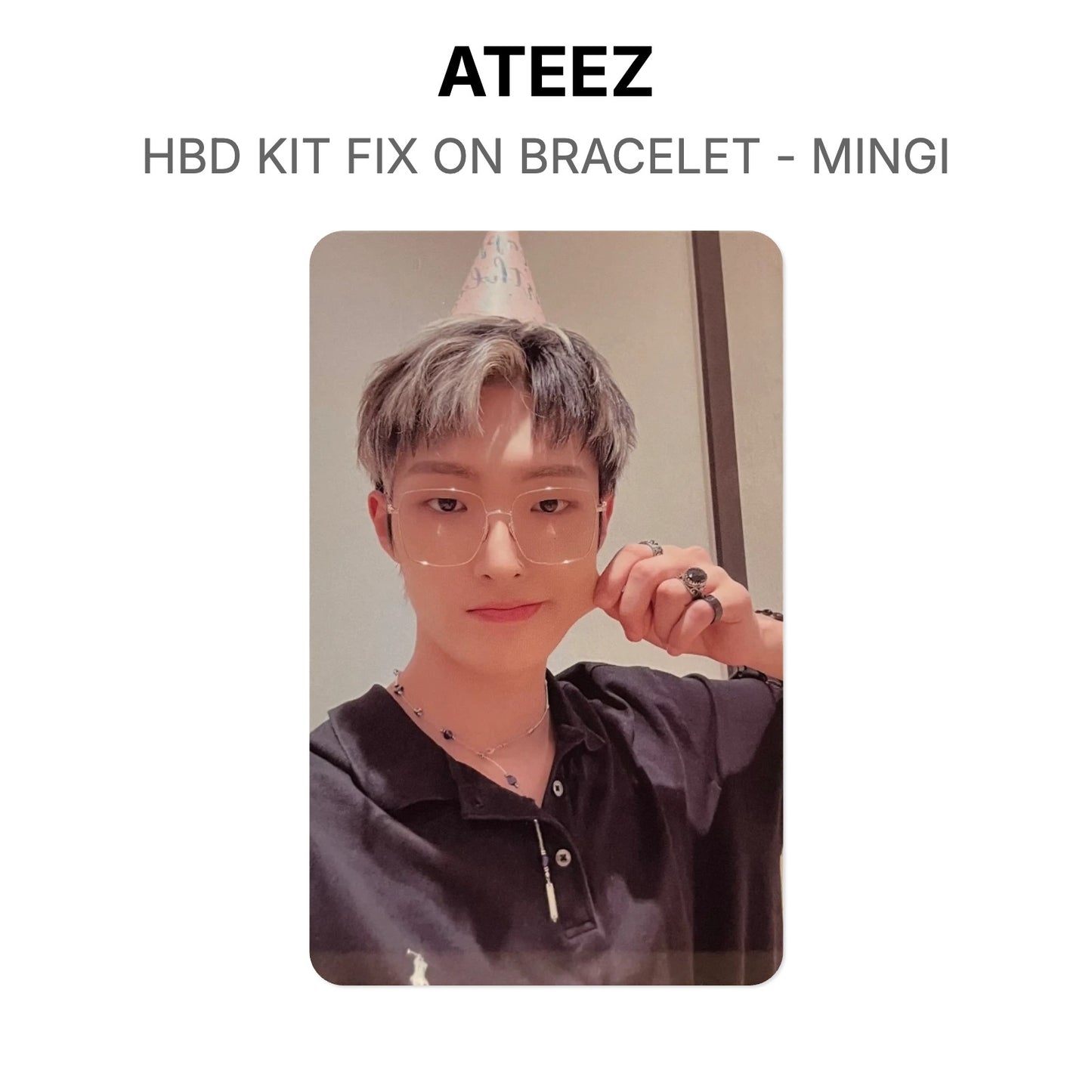 ATEEZ HBD KIT FIX ON BRACELET - MINGI Official Photocard